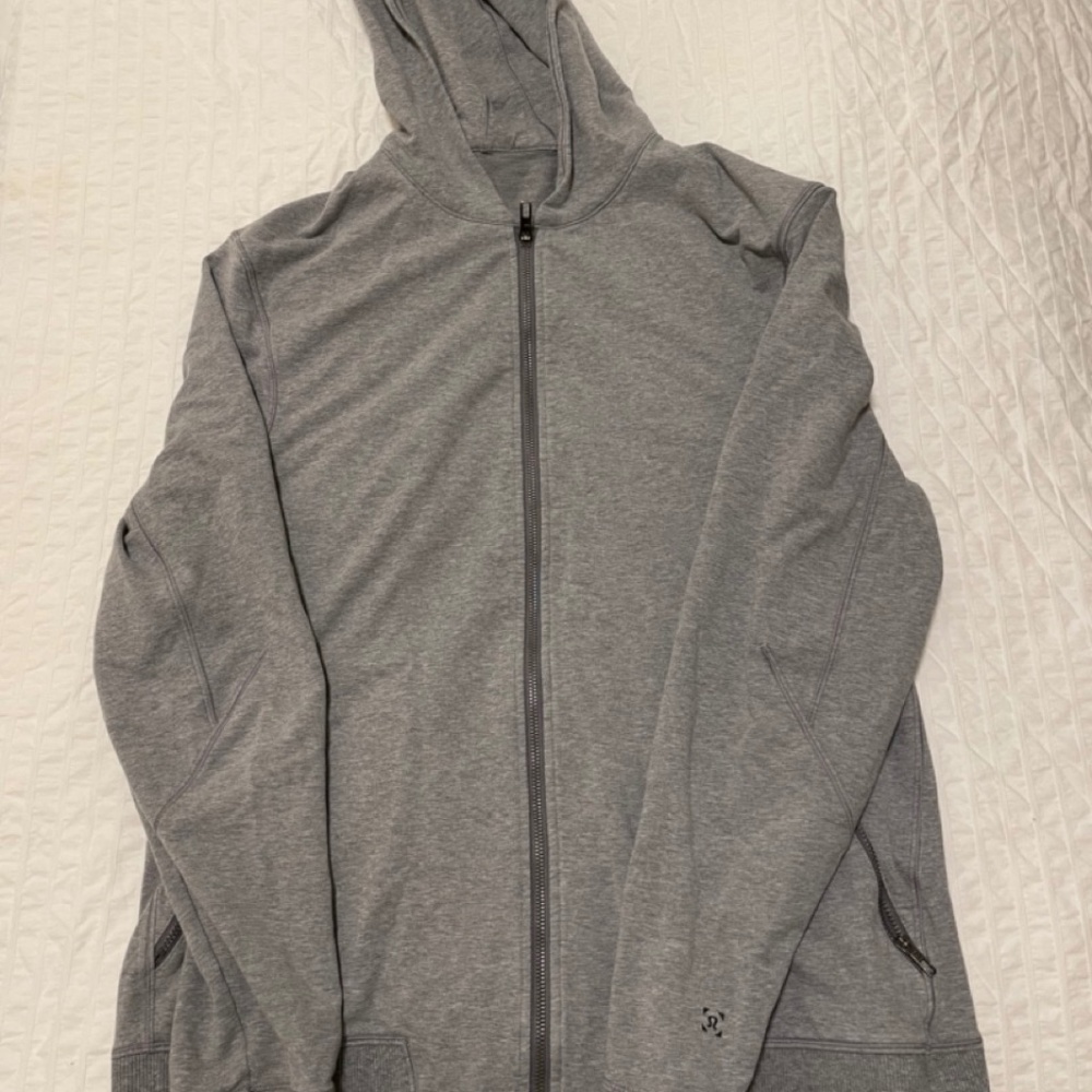 Men's Lululemon Grey Zip-up Hoodie (Large)